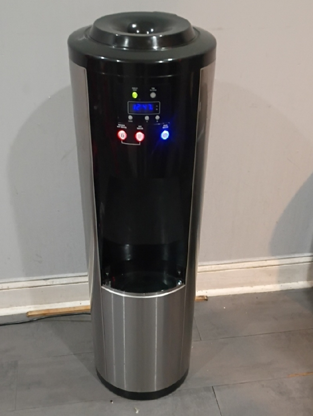 Modern Black and Silver Freestanding Water Dispenser